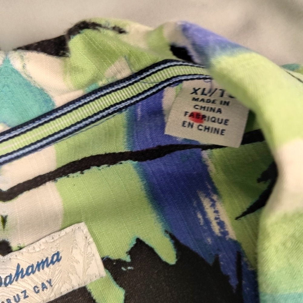 Tommy Bahama Veracruz Cay Shirt Mens XL Blue Palm Tree Hawaiian Beach Tropical - Picture 8 of 16